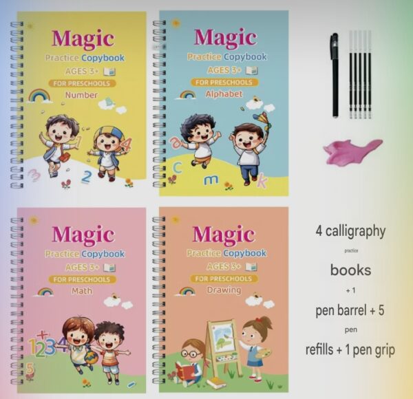 Magic Reusable Practice Copybook for Kids – Handwriting Training