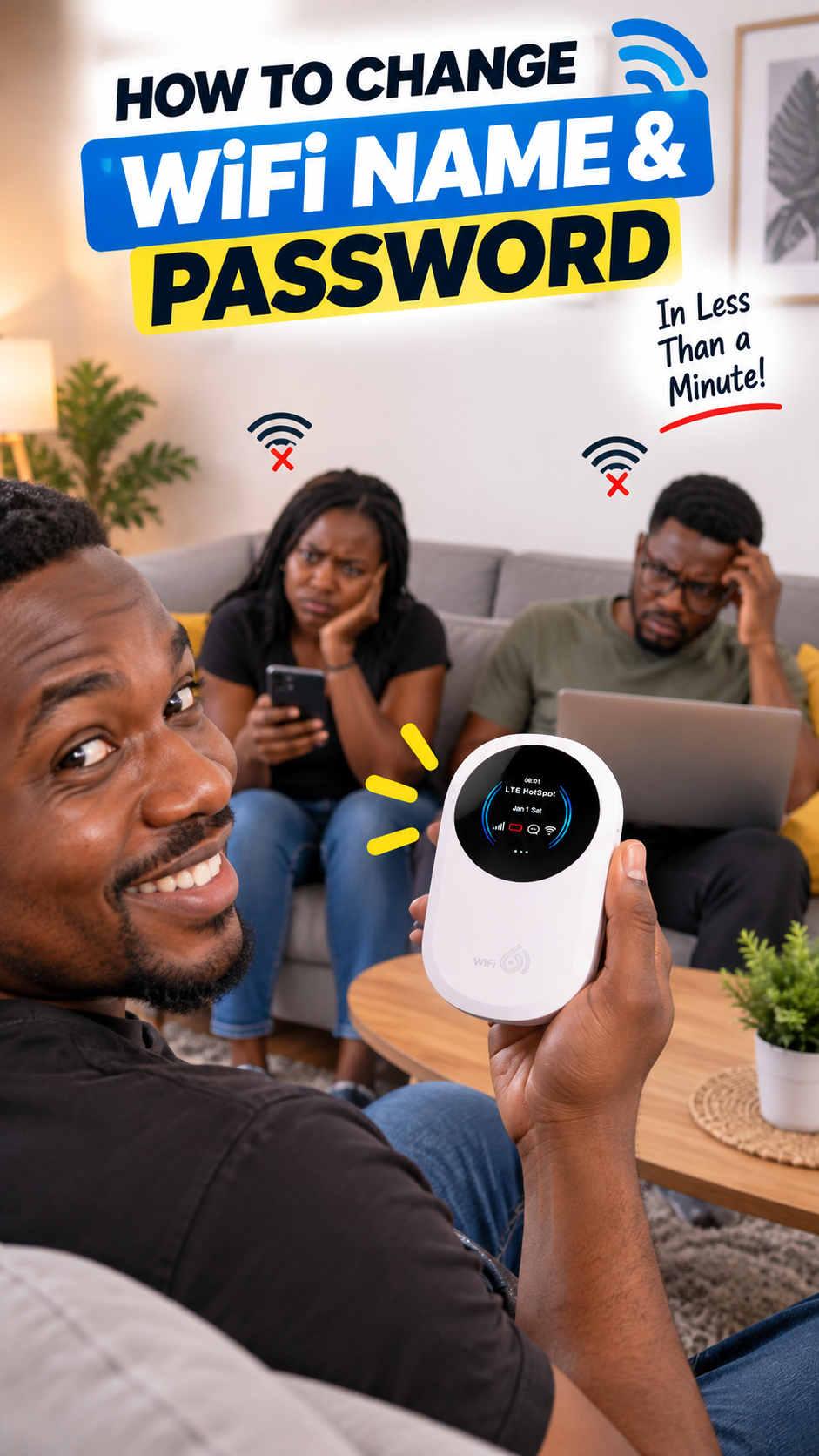How to change WiFi name and password